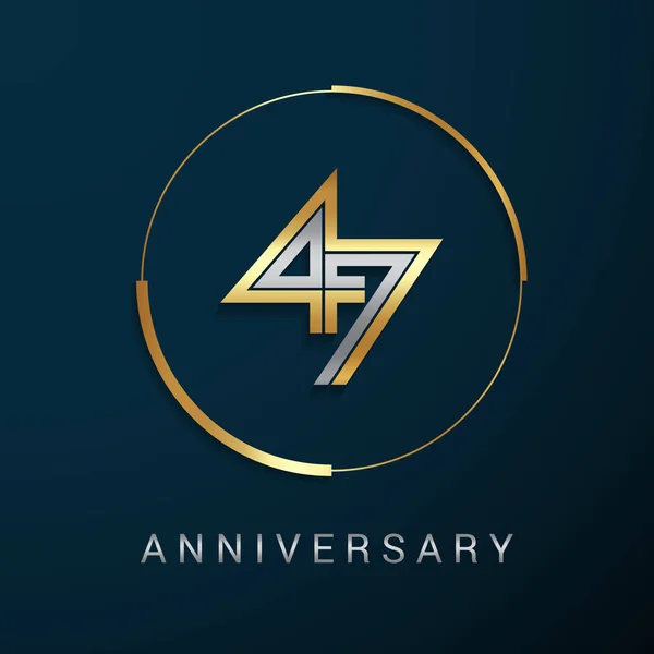 Logotype anniversaire 47 ans — Image vectorielle