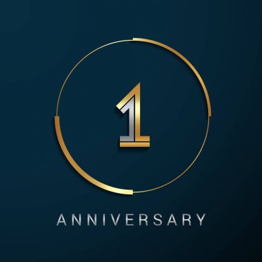 1 yıl yıldönümü logo
