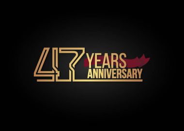 47 yıl yıldönümü kutlama logo