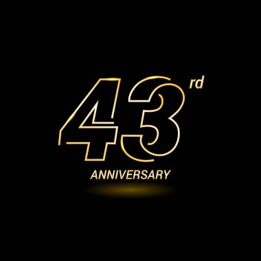 43 yıl yıldönümü logosu