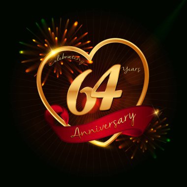 64 yıl yıldönümü logosu