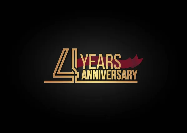 4 roky výročí oslav logotyp — Stockový vektor