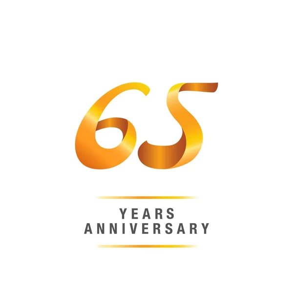 Anos Ouro Logotipo Celebração Aniversário Ilustração Vetorial Isolado Fundo Branco — Vetor de Stock