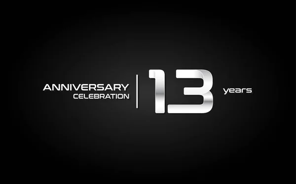 Years Anniversary Celebration Logo White Gradient Vector Illustration Dark Background — Stock Vector