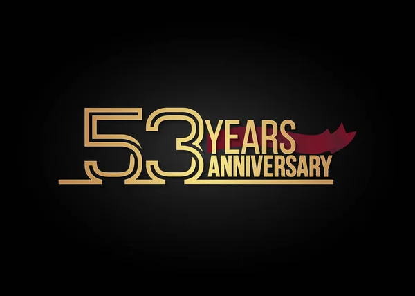 53 let výročí oslav logotyp — Stockový vektor