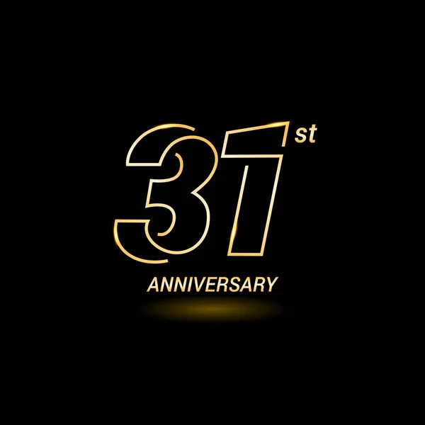 31 anos logotipo aniversário —  Vetores de Stock