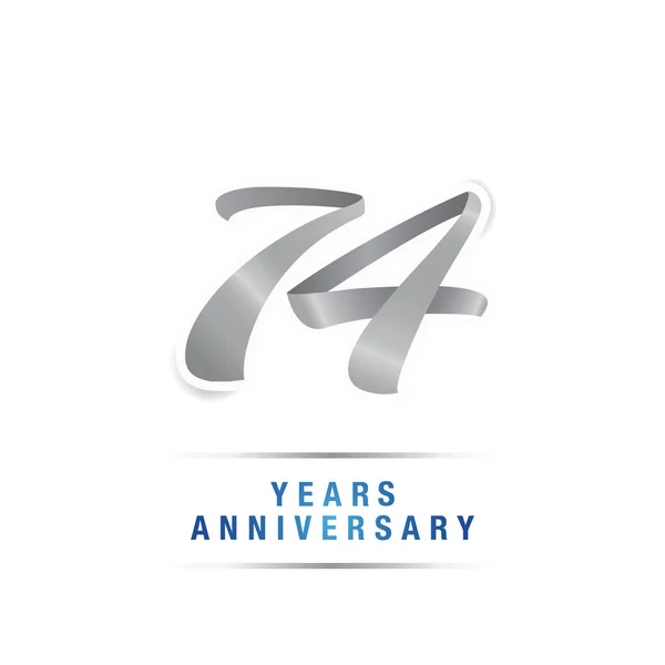Yıl Yıldönümü Kutlama Logosu Vektör Illüstrasyon Izole Beyaz Arka Plan — Stok Vektör