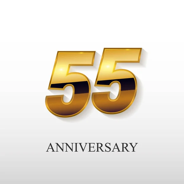 Anos Ouro Anniversary Vector Logo Design Ilustração Vetor Isolado Fundo — Vetor de Stock