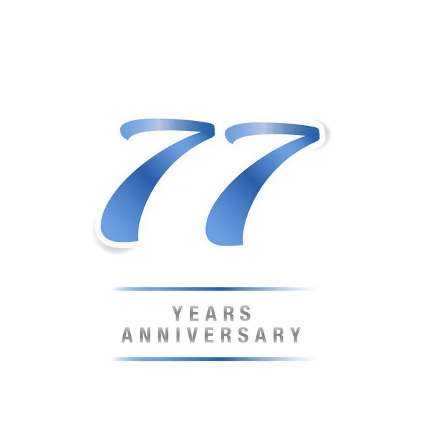 Let Výročí Oslav Modré Logo Šablona Vektorové Ilustrace Izolované Bílém — Stockový vektor