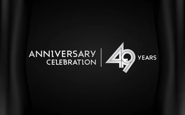 Años Logotipo Aniversario Con Número Lineal Multi Plata Ilustración Vectorial — Archivo Imágenes Vectoriales