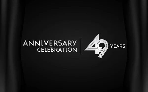 Anos Anniversary Logotype Com Silver Multi Linear Number Ilustração Vetorial — Vetor de Stock