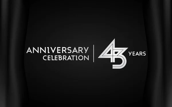 Años Logotipo Aniversario Con Número Lineal Multi Plata Ilustración Vectorial — Archivo Imágenes Vectoriales