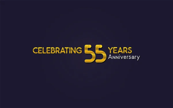 Yaş Altın Yıldönümü Kutlama Logosu Koyu Arka Plan Üzerinde Vektör — Stok Vektör