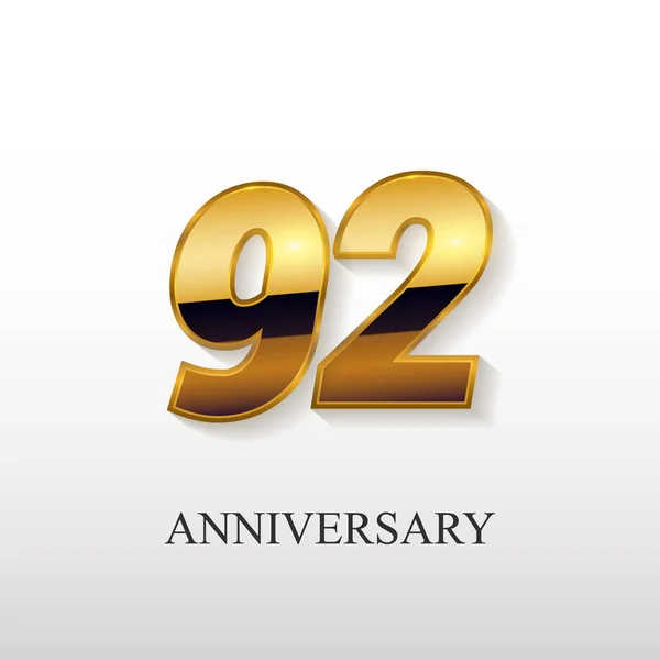 Anos Ouro Anniversary Vector Logo Design Ilustração Vetor Isolado Fundo —  Vetores de Stock