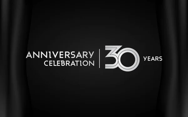 Anos Anniversary Logotype Com Silver Multi Linear Number Ilustração Vetorial — Vetor de Stock