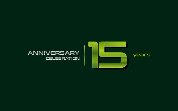 Logo Verde Celebración Del Aniversario Años Ilustración Vectorial Sobre Fondo — Archivo Imágenes Vectoriales