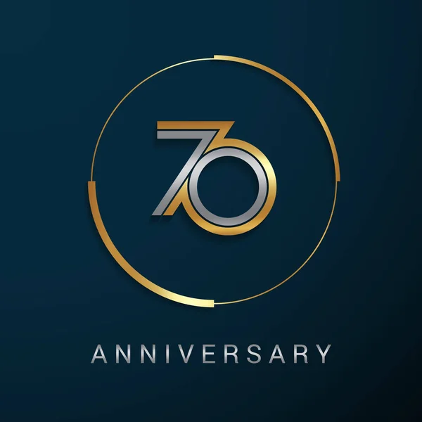 Logotipo de aniversário de 70 anos — Vetor de Stock