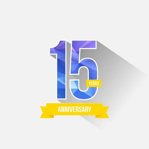 Years Anniversary Low Poly Design Colorful Vector Illustration Isolated White — Stock Vector