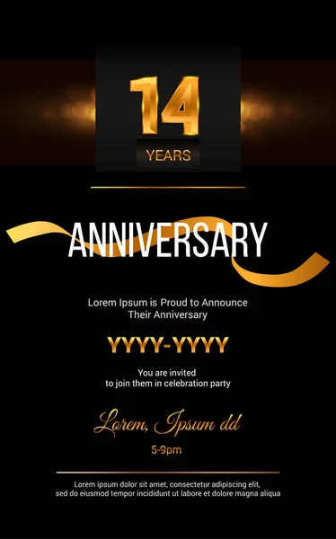Carte D Invitation Anniversaire 22 Ans Image Vectorielle Par Seklihermantaputra Gmail Com C Illustration