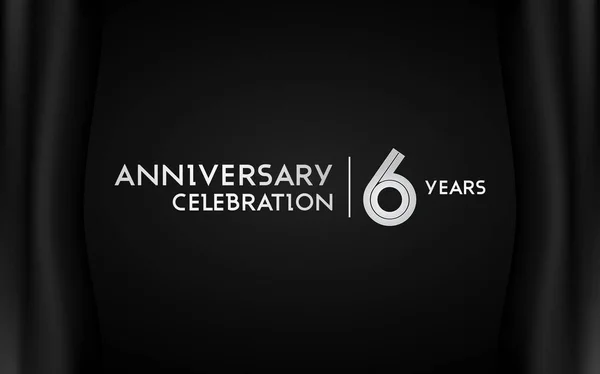 Logotipo Aniversario Años Con Número Lineal Multi Plata Ilustración Vectorial — Vector de stock