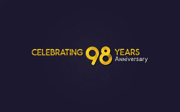 Roku Złoty Jubileusz Celebracja Logo Ilustracji Wektorowych Ciemnym Tle — Wektor stockowy