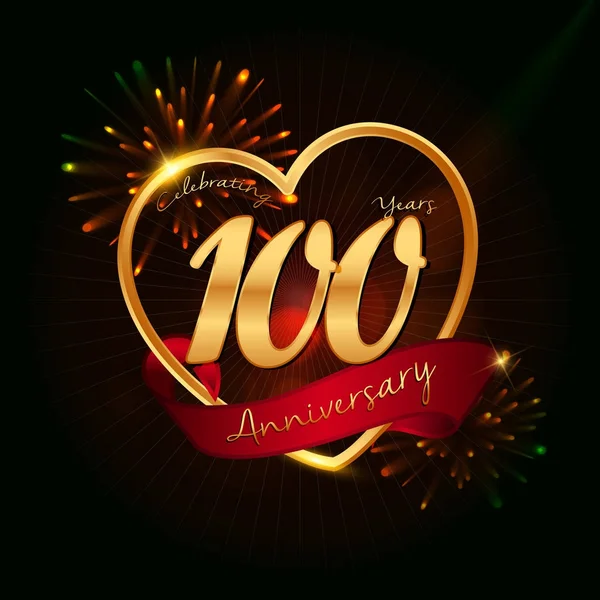 Logo 100 Jahre Jubiläum — Stockvektor