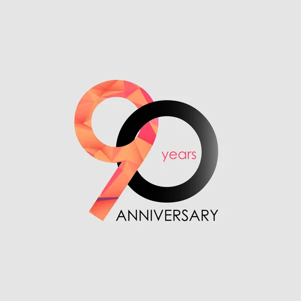 Years Anniversary Low Poly Design Colored Geometric Style Vector Illustration — Stock Vector
