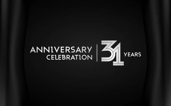 Anos Anniversary Logotype Com Silver Multi Linear Number Ilustração Vetorial —  Vetores de Stock