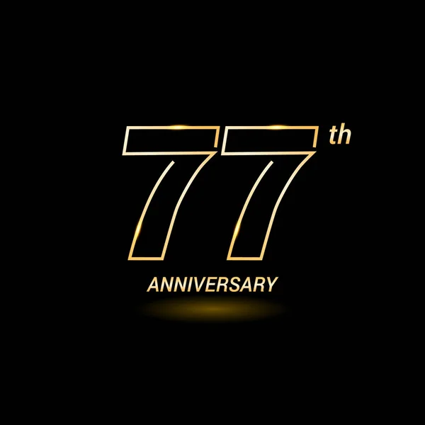 77 Ans logo anniversaire — Image vectorielle