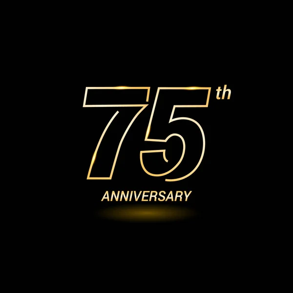 75 lat rocznica Logo — Wektor stockowy