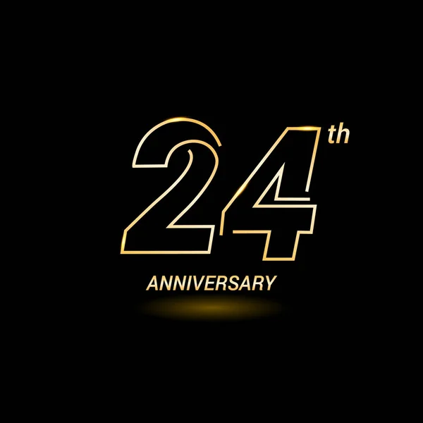 24 Años logo aniversario — Archivo Imágenes Vectoriales