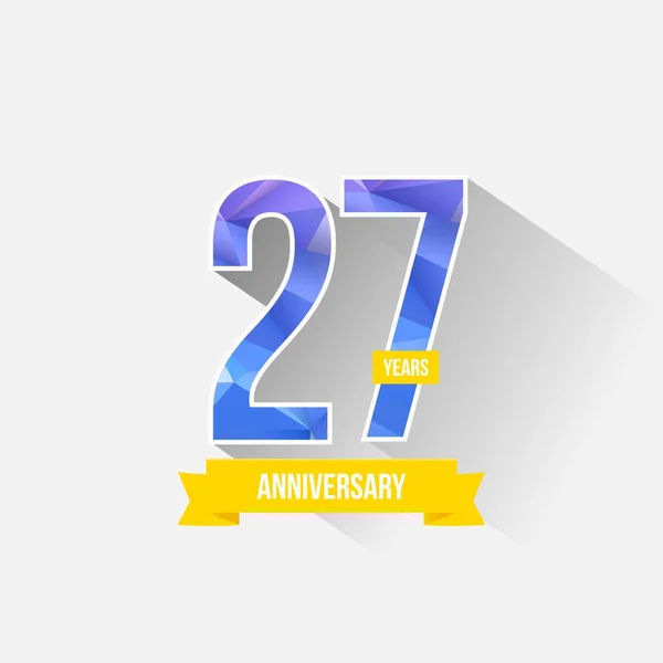 Years Anniversary Low Poly Design Colorful Vector Illustration Isolated White — Stock Vector