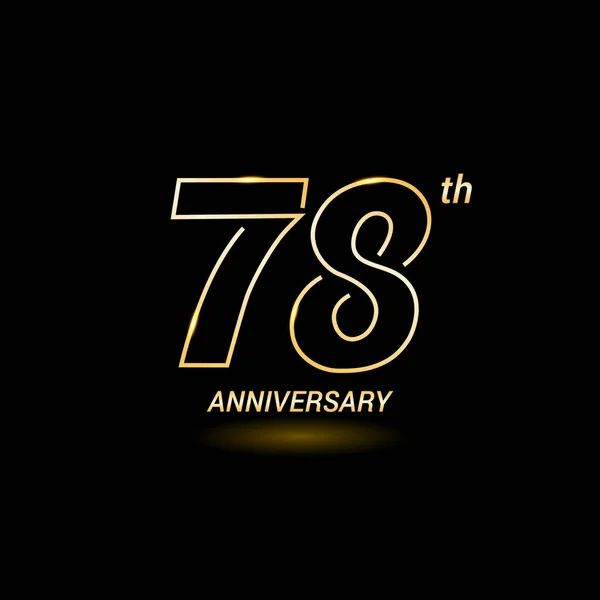 78 Ans logo anniversaire — Image vectorielle