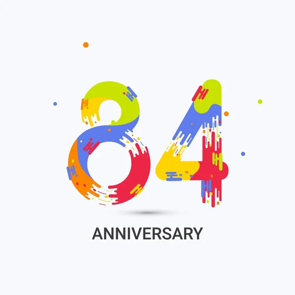 Años Aniversario Splash Celebración Del Logotipo Color Aislado Sobre Fondo — Archivo Imágenes Vectoriales