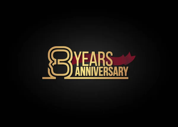 8 let výročí oslav logotyp — Stockový vektor