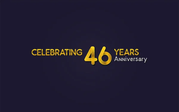 Yaş Altın Yıldönümü Kutlama Logosu Koyu Arka Plan Üzerinde Vektör — Stok Vektör