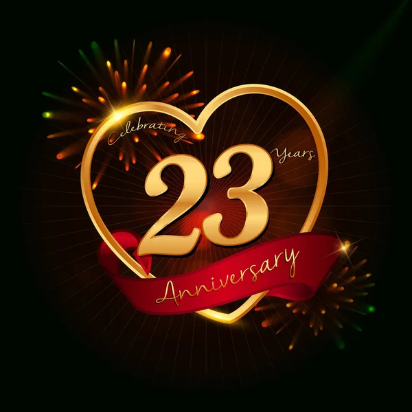 23 Ans logo anniversaire — Image vectorielle