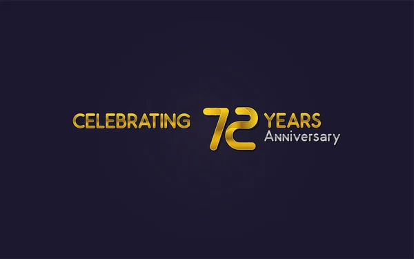 Jaar Gouden Jubileum Viering Logo Vectorillustratie Donkere Achtergrond — Stockvector
