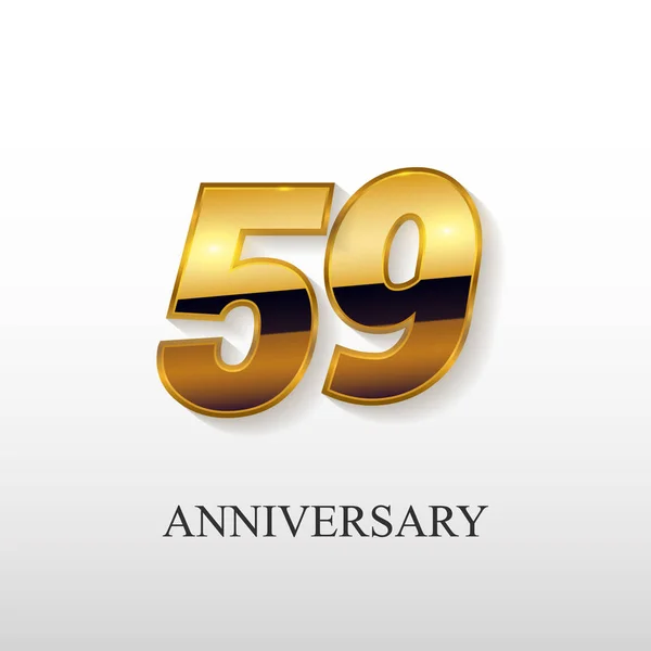 Años Aniversario Oro Diseño Logo Vector Ilustración Vectorial Aislado Fondo — Vector de stock