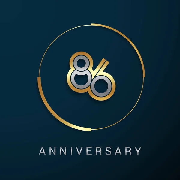Logotipo de aniversário de 89 anos — Vetor de Stock