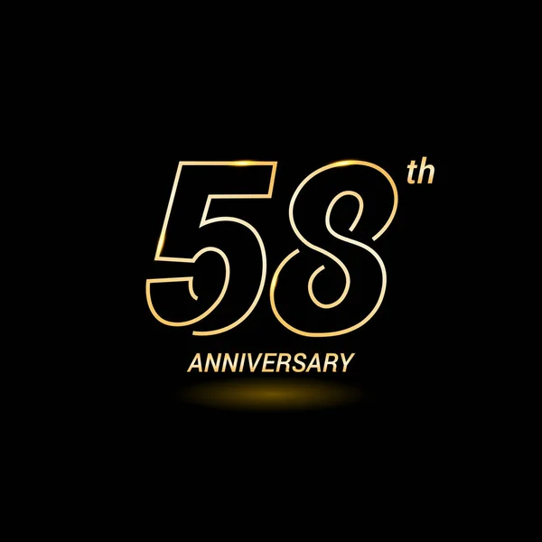 58 Años logo aniversario — Archivo Imágenes Vectoriales