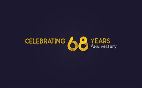 Yıl Altın Yıldönümü Kutlama Logosu Koyu Arka Plan Üzerinde Vektör — Stok Vektör