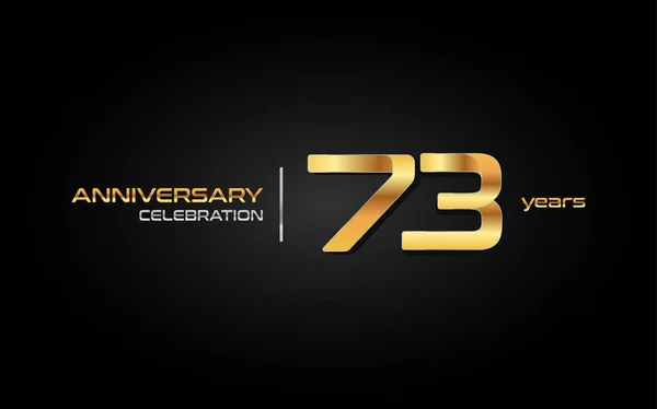 Años Oro Aniversario Celebración Logo Vector Ilustración Sobre Fondo Negro — Archivo Imágenes Vectoriales