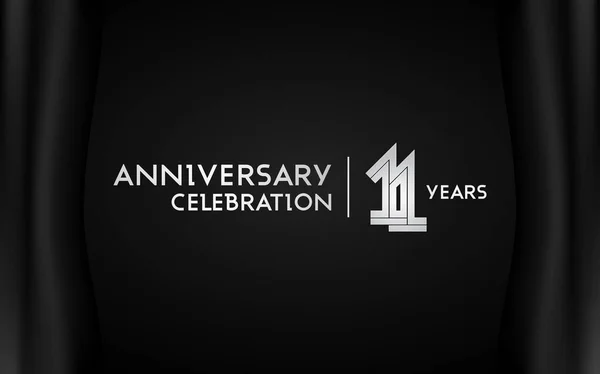 Logotipo Aniversario Años Con Número Lineal Multi Plata Ilustración Vectorial — Archivo Imágenes Vectoriales