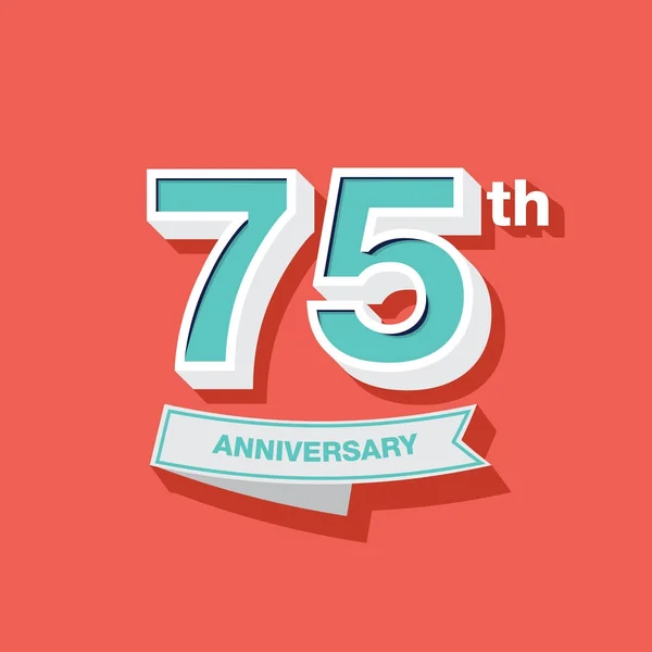 Conception 75e anniversaire — Image vectorielle