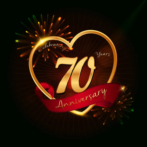 Logo aniversario 70 años — Archivo Imágenes Vectoriales