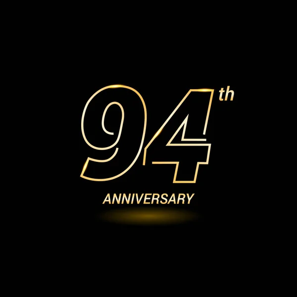 94 Ans logo anniversaire — Image vectorielle