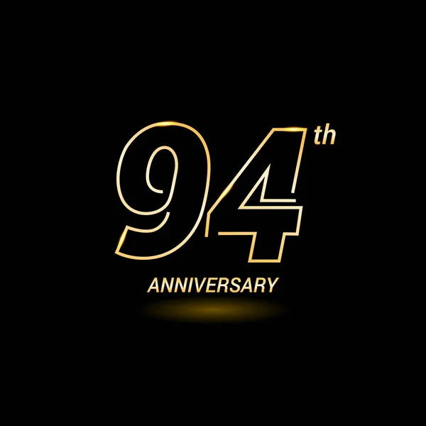 94 Años logo aniversario — Vector de stock