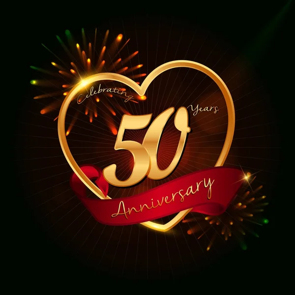 Logo 50 años aniversario — Vector de stock