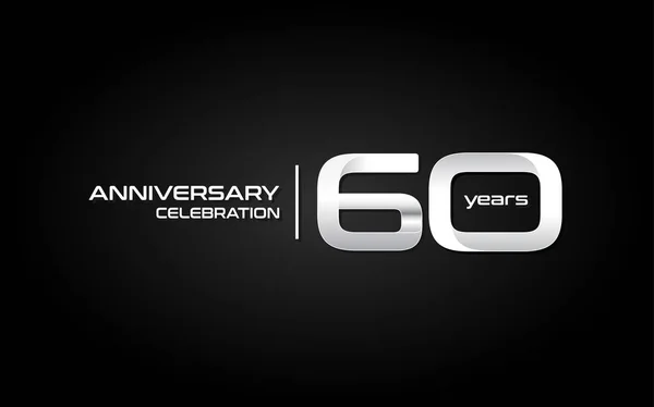 Anos Celebração Aniversário Logotipo Branco Gradiente Ilustração Vetorial Fundo Escuro — Vetor de Stock